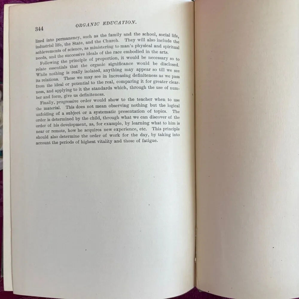 1899 Organic Education by Harriet M. Scott, Antique School Book, D. C. Heath